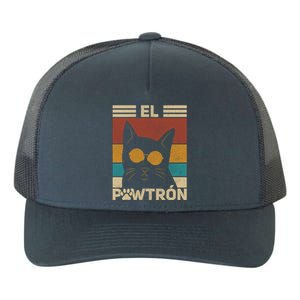 El PawtróN Cat Dad Cat Grandpa Funny Fathers Day Black Cat Great Gift Yupoong Adult 5-Panel Trucker Hat