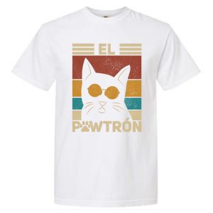 El PawtróN Cat Dad Cat Grandpa Funny Fathers Day Black Cat Great Gift Garment-Dyed Heavyweight T-Shirt