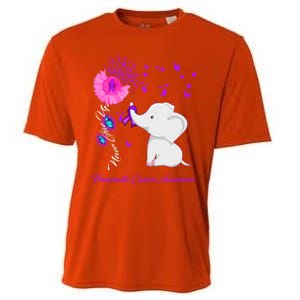 Elephant Pancreatic Cancer Awareness Funny Gift Pancreatic Cancer Gift Cooling Performance Crew T-Shirt