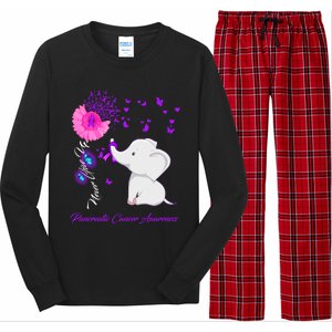 Elephant Pancreatic Cancer Awareness Funny Gift Pancreatic Cancer Gift Long Sleeve Pajama Set