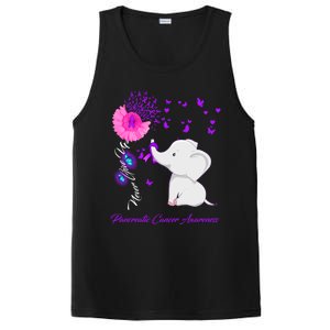 Elephant Pancreatic Cancer Awareness Funny Gift Pancreatic Cancer Gift PosiCharge Competitor Tank