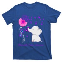 Elephant Pancreatic Cancer Awareness Funny Gift Pancreatic Cancer Gift T-Shirt