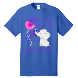 Elephant Pancreatic Cancer Awareness Funny Gift Pancreatic Cancer Gift Tall T-Shirt