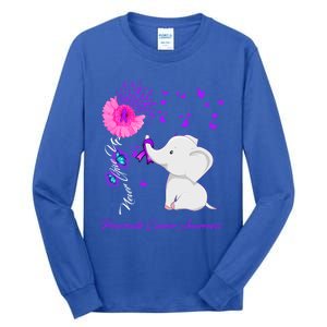 Elephant Pancreatic Cancer Awareness Funny Gift Pancreatic Cancer Gift Tall Long Sleeve T-Shirt