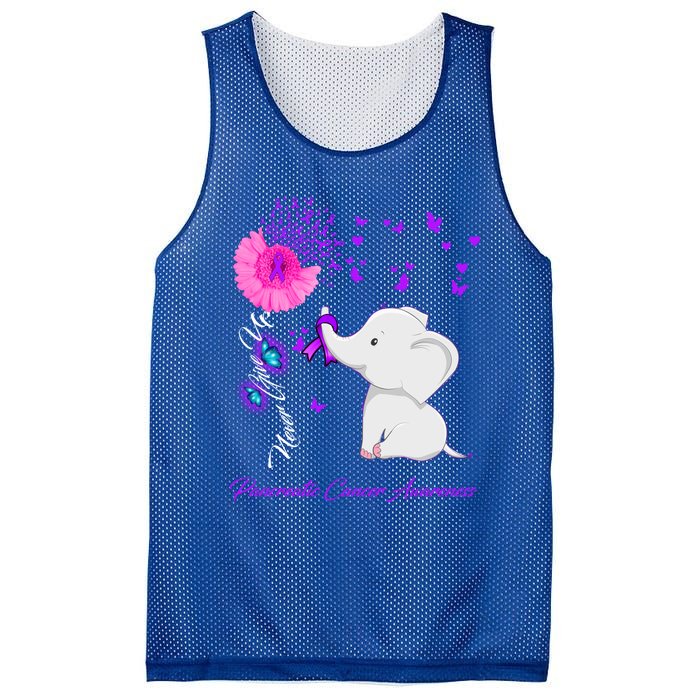 Elephant Pancreatic Cancer Awareness Funny Gift Pancreatic Cancer Gift Mesh Reversible Basketball Jersey Tank