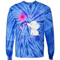 Elephant Pancreatic Cancer Awareness Funny Gift Pancreatic Cancer Gift Tie-Dye Long Sleeve Shirt