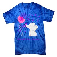 Elephant Pancreatic Cancer Awareness Funny Gift Pancreatic Cancer Gift Tie-Dye T-Shirt