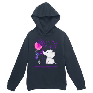 Elephant Pancreatic Cancer Awareness Funny Gift Pancreatic Cancer Gift Urban Pullover Hoodie