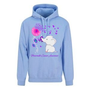 Elephant Pancreatic Cancer Awareness Funny Gift Pancreatic Cancer Gift Unisex Surf Hoodie