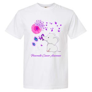 Elephant Pancreatic Cancer Awareness Funny Gift Pancreatic Cancer Gift Garment-Dyed Heavyweight T-Shirt