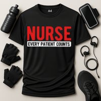 Every Patient Counts RN Nurse Cooling Performance Crew T-Shirt