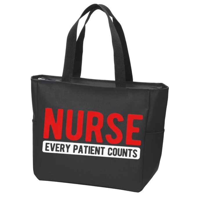 Every Patient Counts RN Nurse Zip Tote Bag