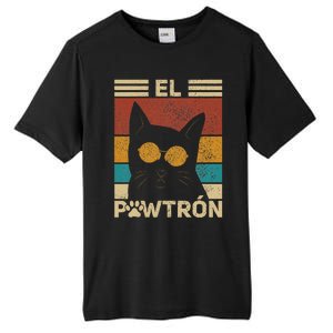 El Pawtrón Cat Dad Cat Grandpa Funny Fathers Day Black Cat Tall Fusion ChromaSoft Performance T-Shirt