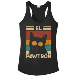 El Pawtrón Cat Dad Cat Grandpa Funny Fathers Day Black Cat Ladies PosiCharge Competitor Racerback Tank