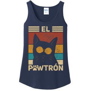 El Pawtrón Cat Dad Cat Grandpa Funny Fathers Day Black Cat Ladies Essential Tank