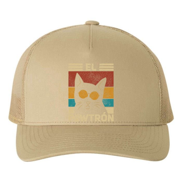 El Pawtrón Cat Dad Cat Grandpa Funny Fathers Day Black Cat Yupoong Adult 5-Panel Trucker Hat