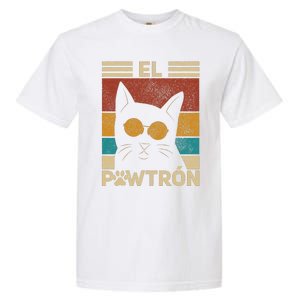 El Pawtrón Cat Dad Cat Grandpa Funny Fathers Day Black Cat Garment-Dyed Heavyweight T-Shirt