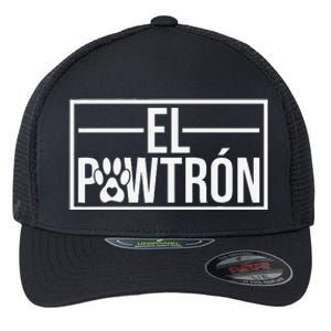 El Pawtrón Cat Dad Cat Grandpa Funny Fathers Day Cat Lover Flexfit Unipanel Trucker Cap