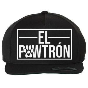 El Pawtrón Cat Dad Cat Grandpa Funny Fathers Day Cat Lover Wool Snapback Cap