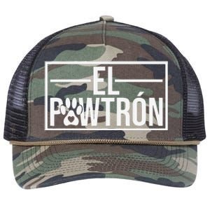 El Pawtrón Cat Dad Cat Grandpa Funny Fathers Day Cat Lover Retro Rope Trucker Hat Cap