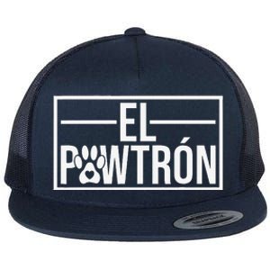 El Pawtrón Cat Dad Cat Grandpa Funny Fathers Day Cat Lover Flat Bill Trucker Hat