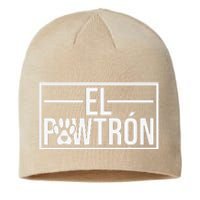 El Pawtrón Cat Dad Cat Grandpa Funny Fathers Day Cat Lover Sustainable Beanie