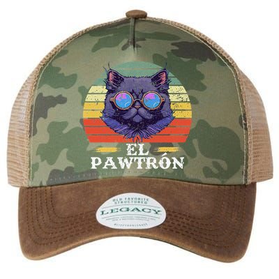El Pawtrón Cat Dad Grandpa Daddy Cat Fathers Day Legacy Tie Dye Trucker Hat