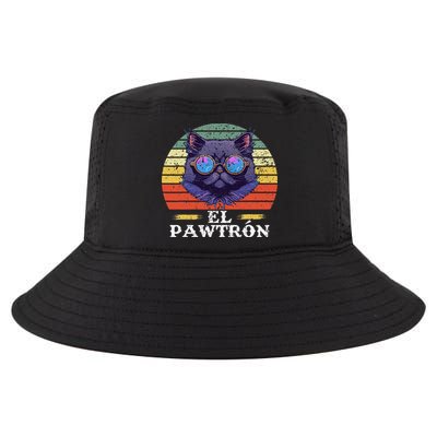 El Pawtrón Cat Dad Grandpa Daddy Cat Fathers Day Cool Comfort Performance Bucket Hat
