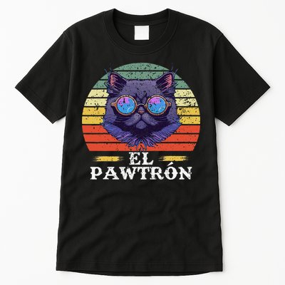 El Pawtrón Cat Dad Grandpa Daddy Cat Fathers Day Tall T-Shirt