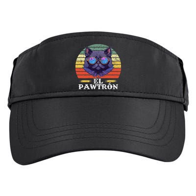 El Pawtrón Cat Dad Grandpa Daddy Cat Fathers Day Adult Drive Performance Visor