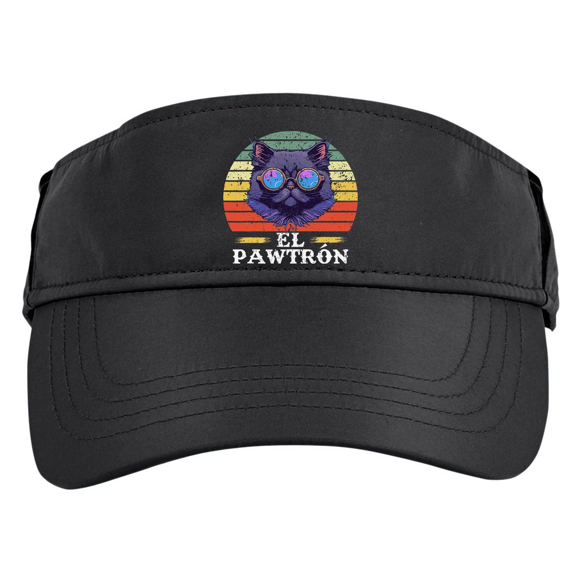 El Pawtrón Cat Dad Grandpa Daddy Cat Fathers Day Adult Drive Performance Visor
