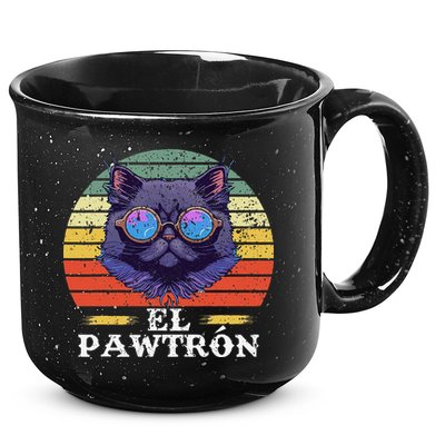El Pawtrón Cat Dad Grandpa Daddy Cat Fathers Day 15oz Campfire Ceramic Mug