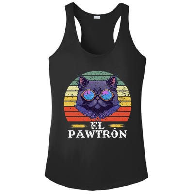 El Pawtrón Cat Dad Grandpa Daddy Cat Fathers Day Ladies PosiCharge Competitor Racerback Tank