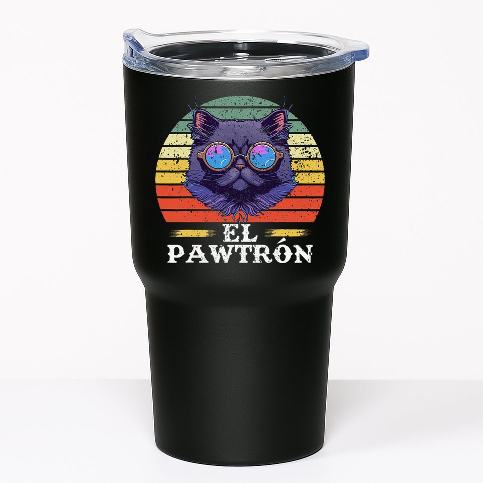El Pawtrón Cat Dad Grandpa Daddy Cat Fathers Day Tumbler