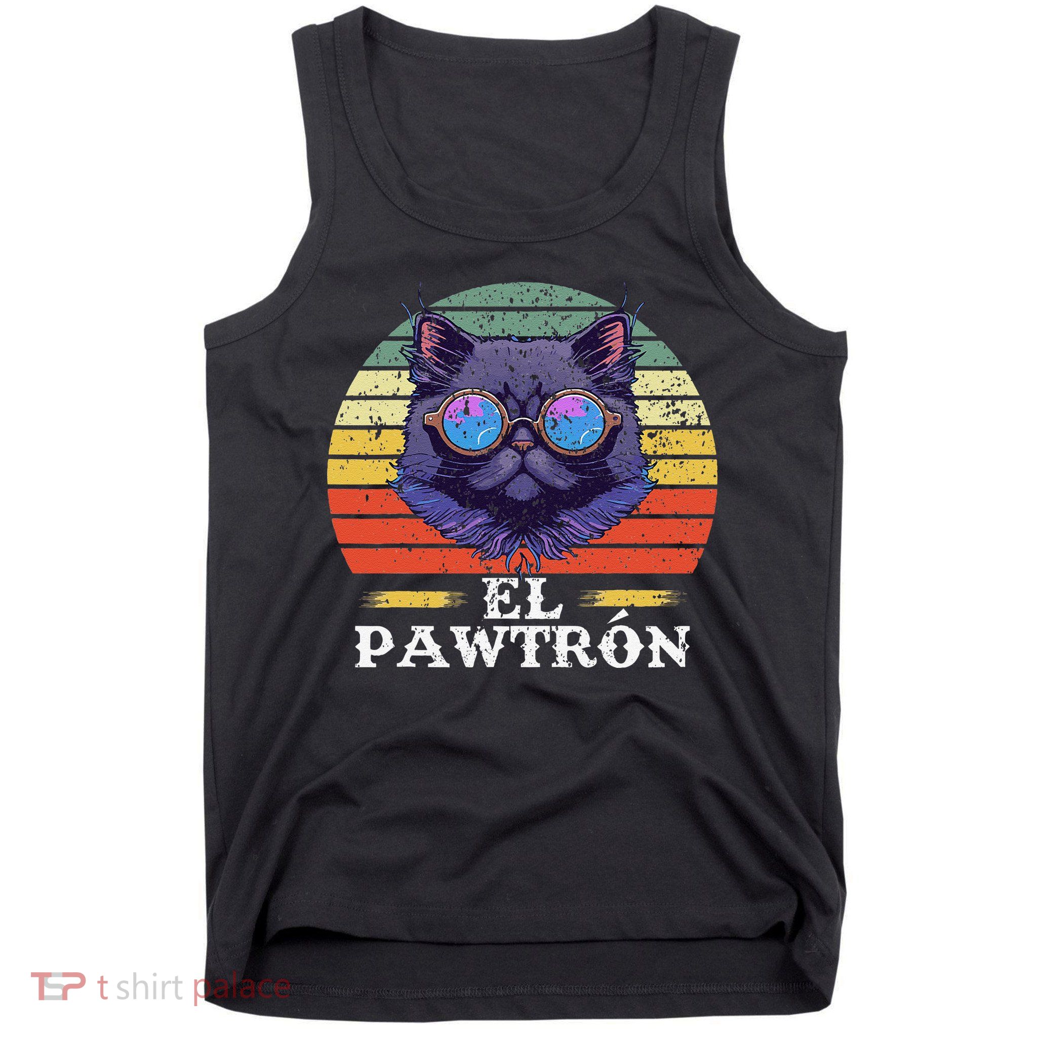El Pawtrón Cat Dad Grandpa Daddy Cat Fathers Day Tank Top