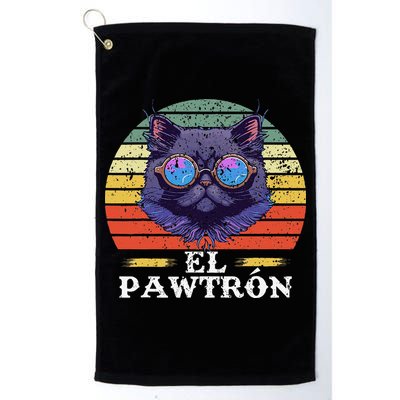 El Pawtrón Cat Dad Grandpa Daddy Cat Fathers Day Golf Towel