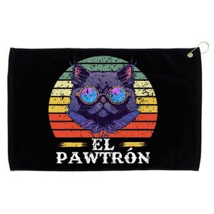 El Pawtrón Cat Dad Grandpa Daddy Cat Fathers Day Grommeted Golf Towel