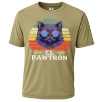 El Pawtrón Cat Dad Grandpa Daddy Cat Fathers Day Cooling Performance Crew T-Shirt