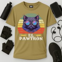 El Pawtrón Cat Dad Grandpa Daddy Cat Fathers Day Cooling Performance Crew T-Shirt