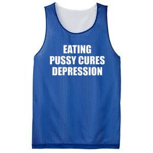 Eating Pussy Cures Depression Mesh Reversible Basketball Jersey Tank