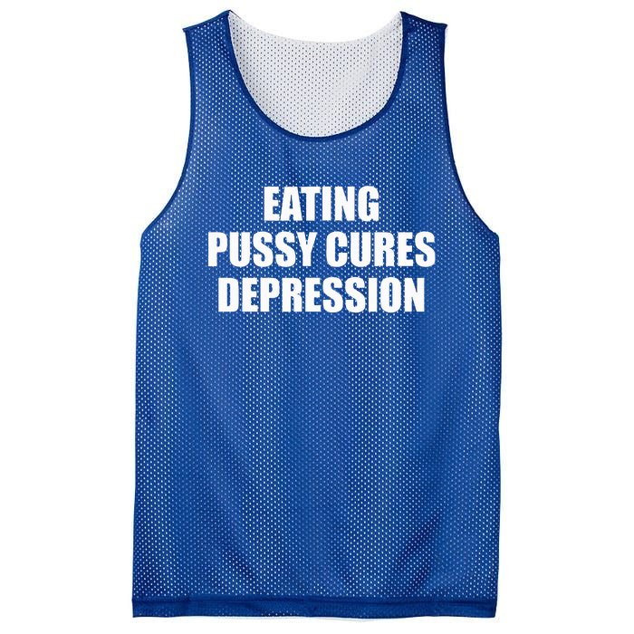 Eating Pussy Cures Depression Mesh Reversible Basketball Jersey Tank