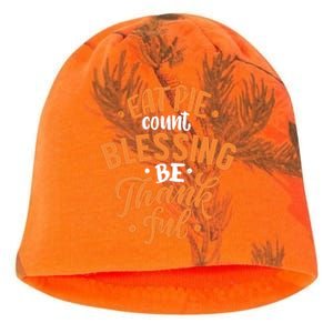 Eat Pie Count Blessing Be Thankful Kati - Camo Knit Beanie