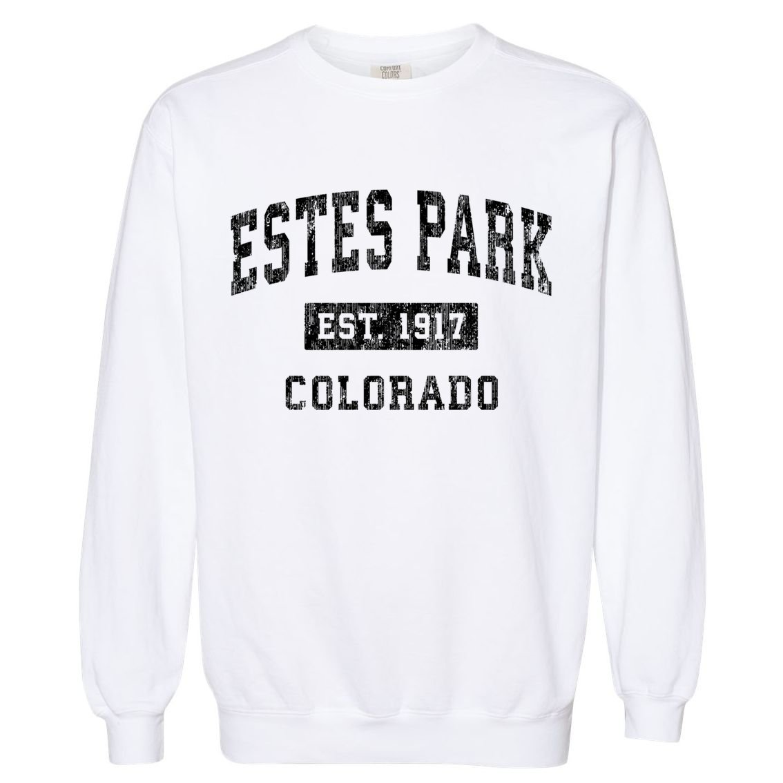 Estes Park Colorado Co Vintage Established Sports Design Garment-Dyed Sweatshirt