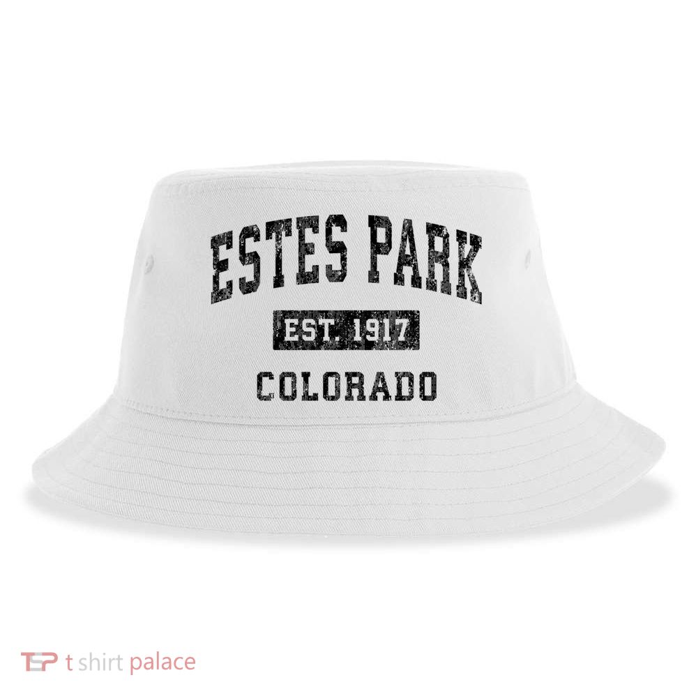 Estes Park Colorado Co Vintage Established Sports Design Sustainable Bucket Hat