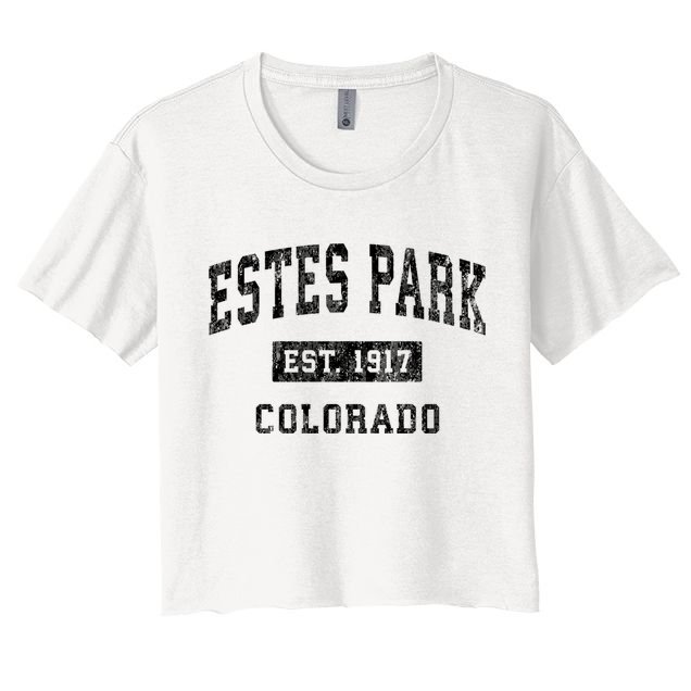 Estes Park Colorado Co Vintage Established Sports Design Crop Top