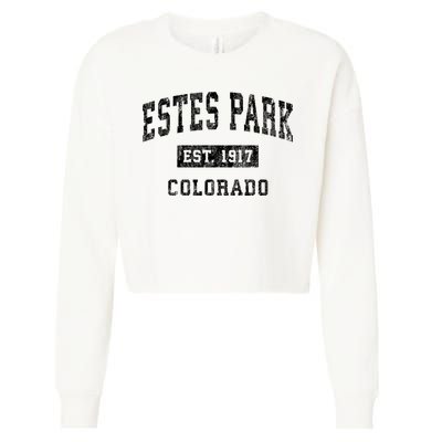 Estes Park Colorado Co Vintage Established Sports Design Cropped Pullover Crew