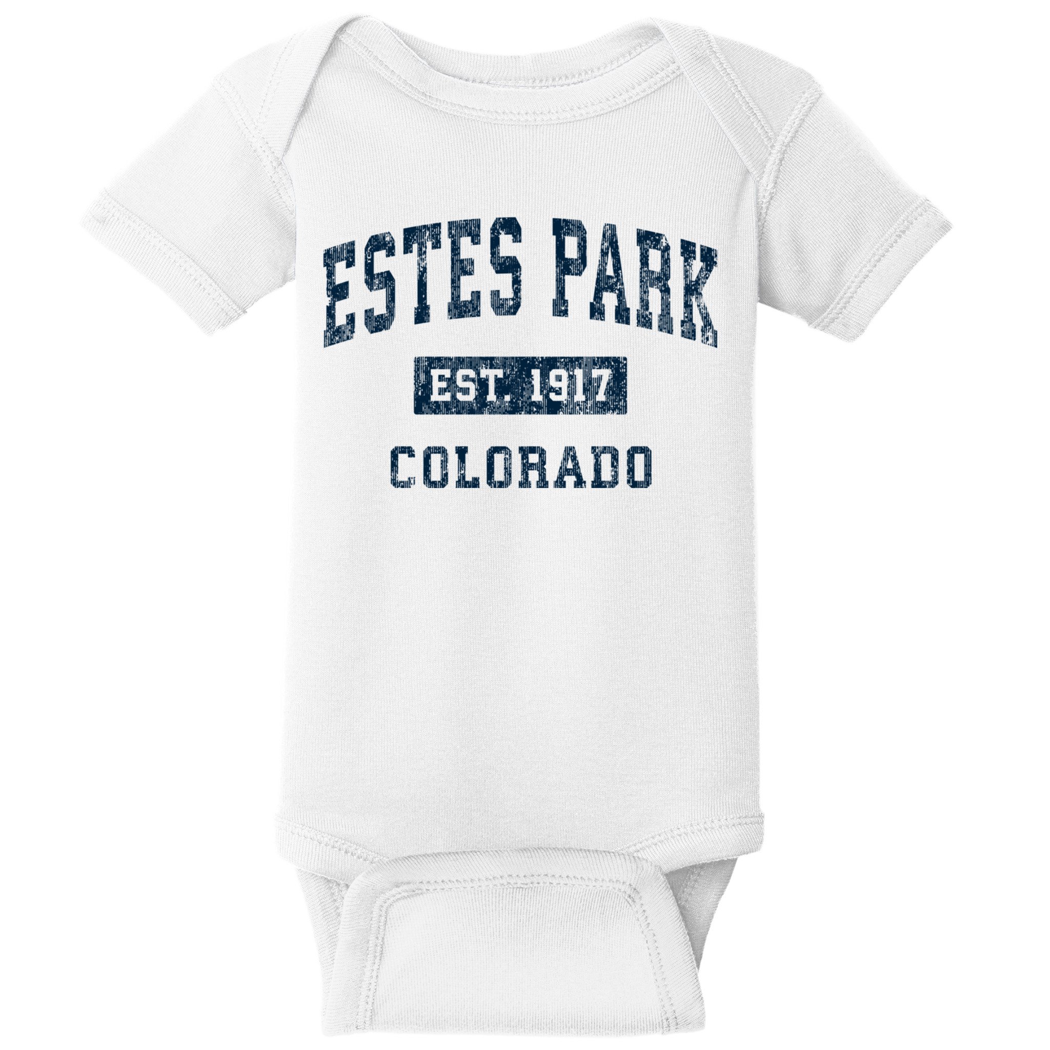 Estes Park Colorado Co Vintage Sports Baby Bodysuit