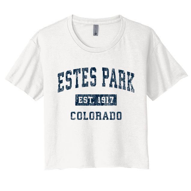 Estes Park Colorado Co Vintage Sports Crop Top