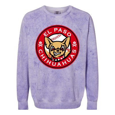 El Paso Chihuahuas Baseball Angry Chihuahua Dog For Fans Colorblast Crewneck Sweatshirt