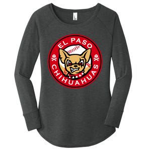 El Paso Chihuahuas Baseball Angry Chihuahua Dog For Fans Women's Perfect Tri Tunic Long Sleeve Shirt